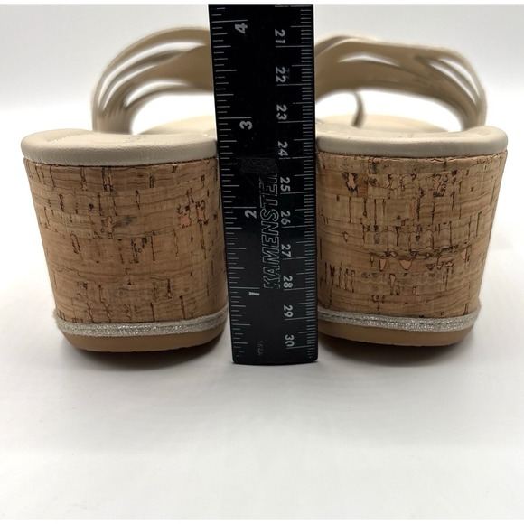 DONALD J PLINER Sheena2 Women Size 9.5 Metallic Gold Strappy Cork Platform NWOB - Picture 8 of 9